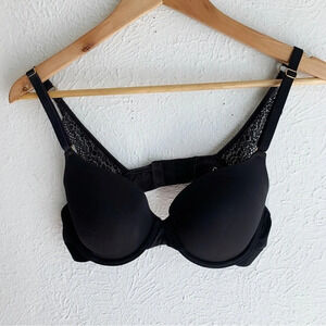 Lively The T-Shirt Bra Lace Back Black Sz 36B